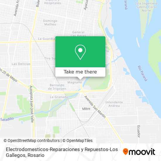 Mapa de Electrodomesticos-Reparaciones y Repuestos-Los Gallegos