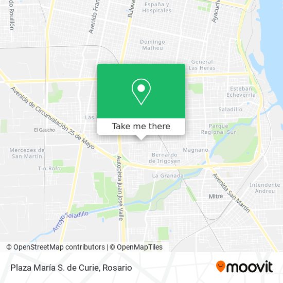 Mapa de Plaza María S. de Curie