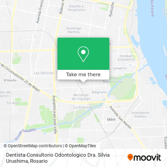 Dentista-Consultorio Odontologico Dra. Silvia Urushima map