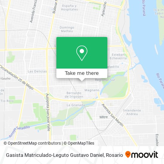 Mapa de Gasista Matriculado-Leguto Gustavo Daniel