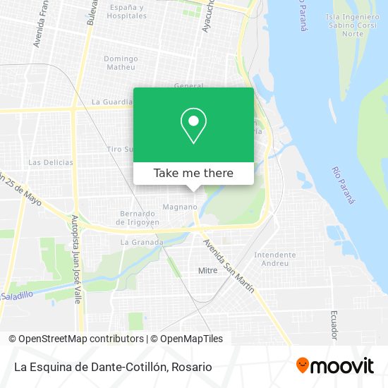 La Esquina de Dante-Cotillón map
