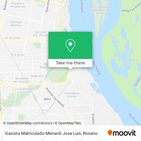 Mapa de Gasista Matriculado-Menardi Jose Luis