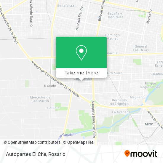 Mapa de Autopartes El Che