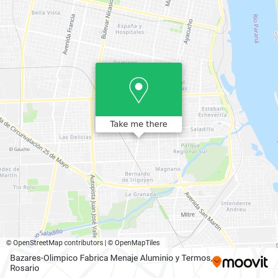 Mapa de Bazares-Olimpico Fabrica Menaje Aluminio y Termos