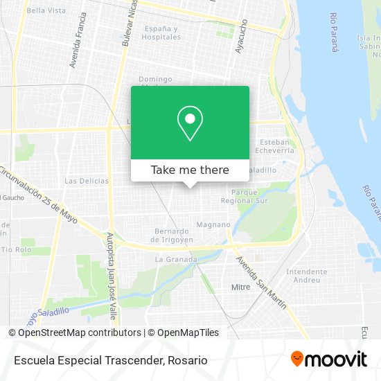 Mapa de Escuela Especial Trascender