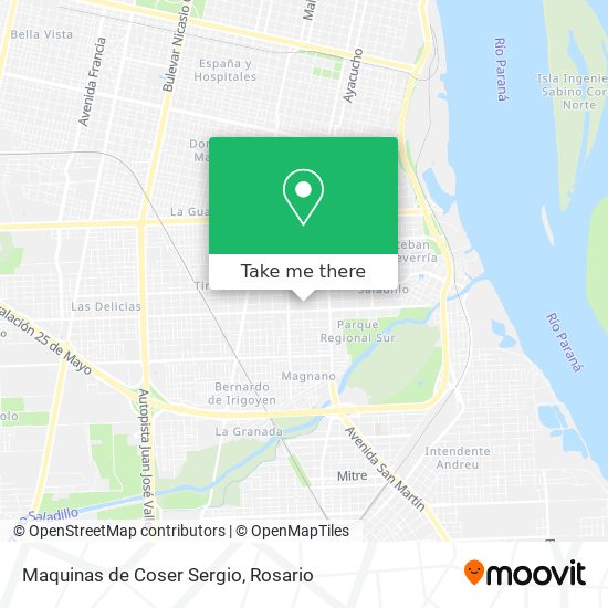 Mapa de Maquinas de Coser Sergio