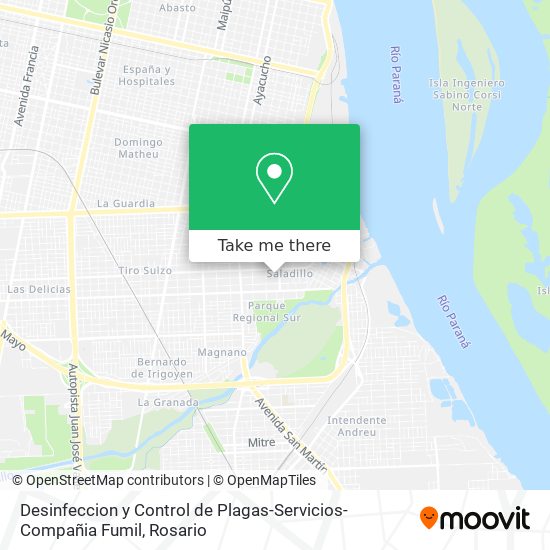 Desinfeccion y Control de Plagas-Servicios-Compañia Fumil map