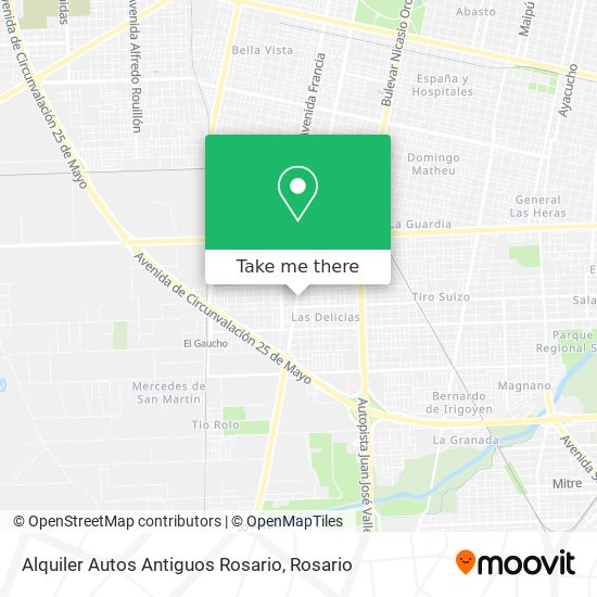 Mapa de Alquiler Autos Antiguos Rosario