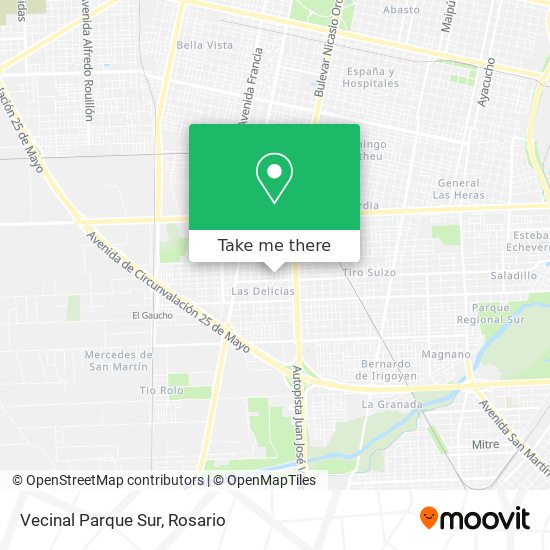 Mapa de Vecinal Parque Sur