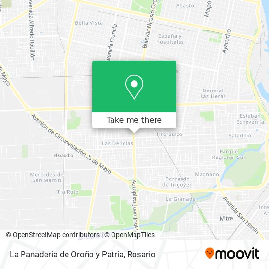 Mapa de La Panaderia de Oroño y Patria