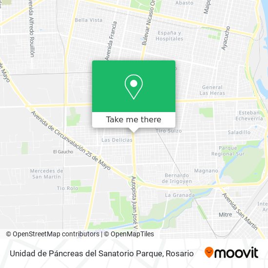 Unidad de Páncreas del Sanatorio Parque map