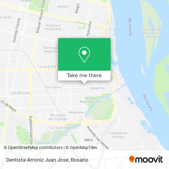 Mapa de Dentista-Arroniz Juan Jose