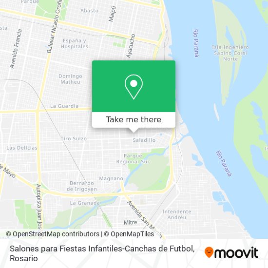 Mapa de Salones para Fiestas Infantiles-Canchas de Futbol