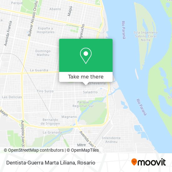Dentista-Guerra Marta Liliana map