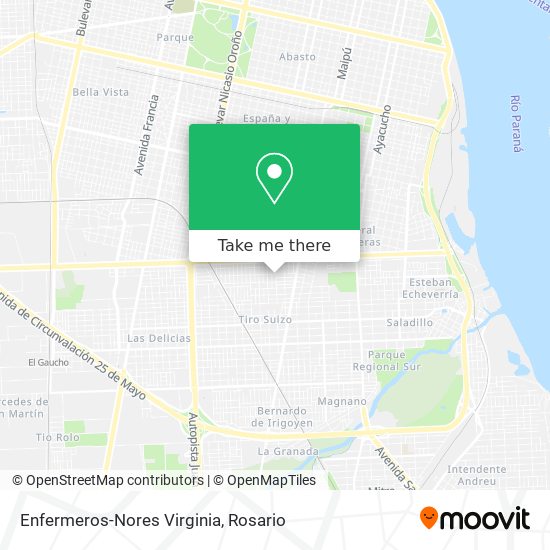Enfermeros-Nores Virginia map