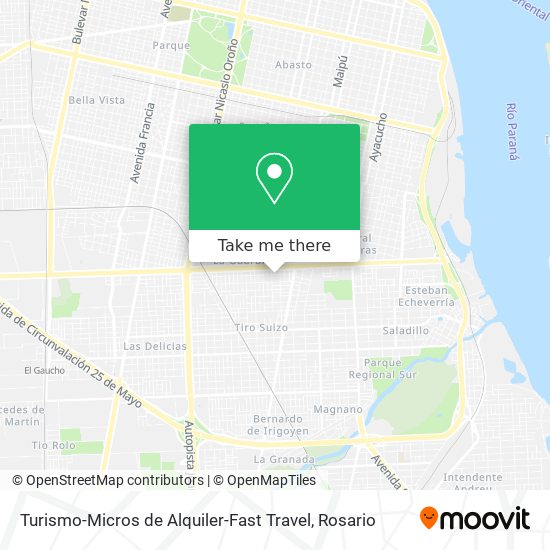 Turismo-Micros de Alquiler-Fast Travel map