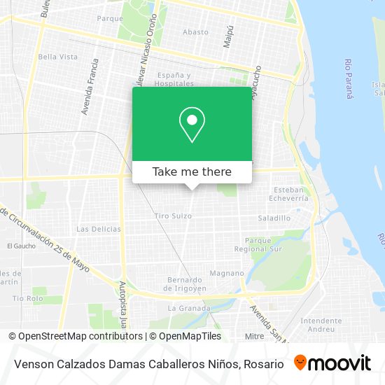 Mapa de Venson Calzados Damas Caballeros Niños