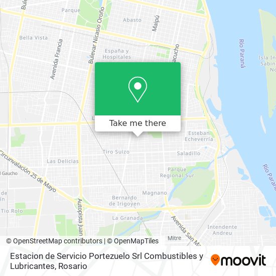 Estacion de Servicio Portezuelo Srl Combustibles y Lubricantes map