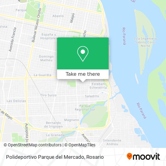 Mapa de Polideportivo Parque del Mercado