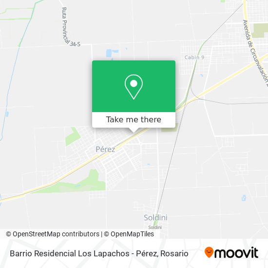Barrio Residencial Los Lapachos - Pérez map
