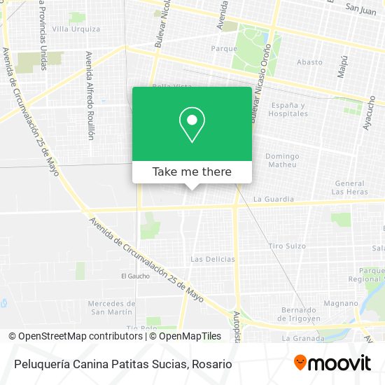 Mapa de Peluquería Canina Patitas Sucias