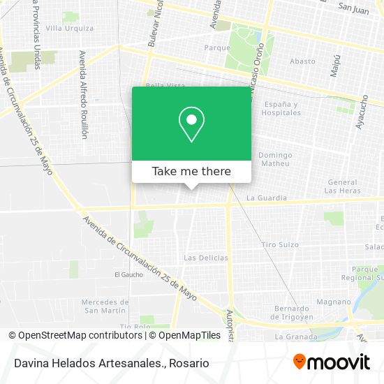 Mapa de Davina Helados Artesanales.
