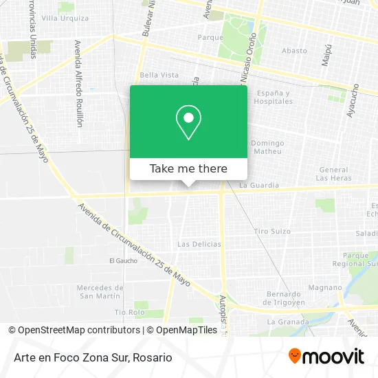 Arte en Foco Zona Sur map