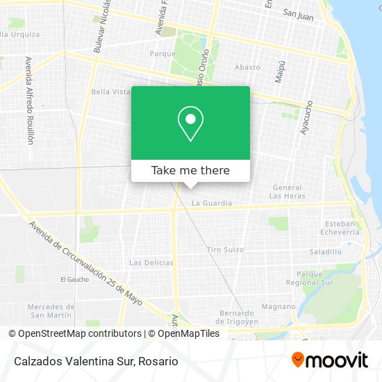 Calzados Valentina Sur map