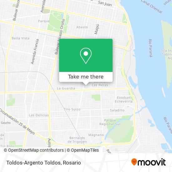 Mapa de Toldos-Argento Toldos