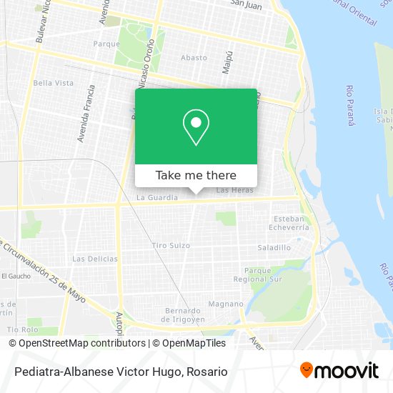 Pediatra-Albanese Victor Hugo map