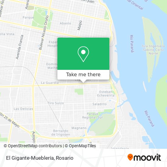 El Gigante-Mueblería map