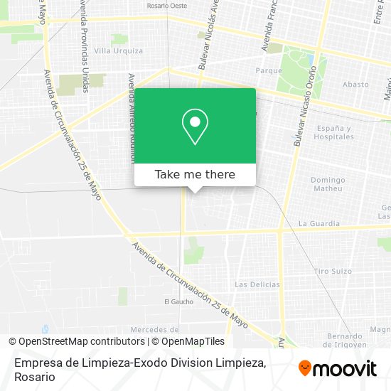 Empresa de Limpieza-Exodo Division Limpieza map