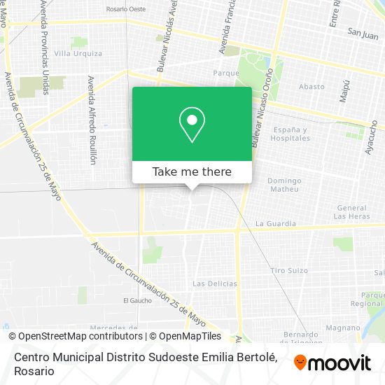 Centro Municipal Distrito Sudoeste Emilia Bertolé map