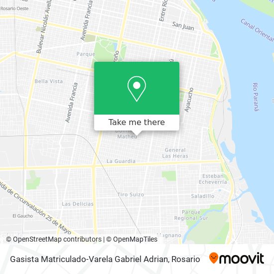 Mapa de Gasista Matriculado-Varela Gabriel Adrian