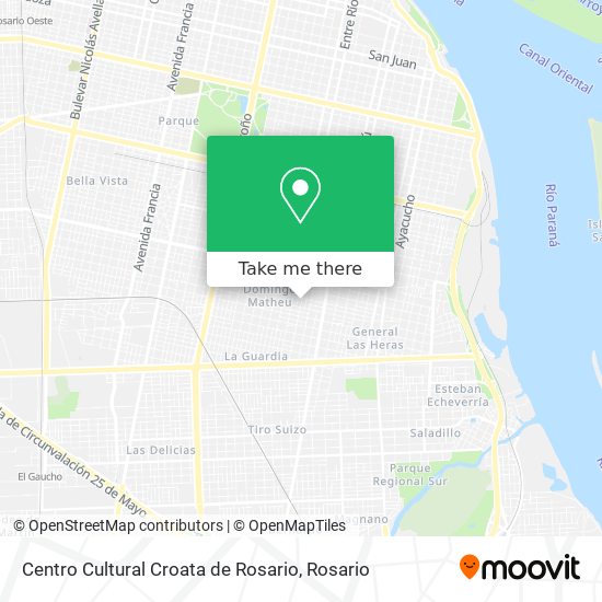 Mapa de Centro Cultural Croata de Rosario