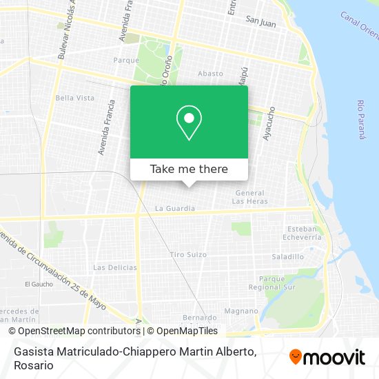 Mapa de Gasista Matriculado-Chiappero Martin Alberto