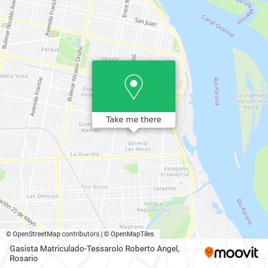 Mapa de Gasista Matriculado-Tessarolo Roberto Angel