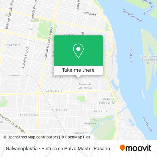 Mapa de Galvanoplastia - Pintura en Polvo Mastri