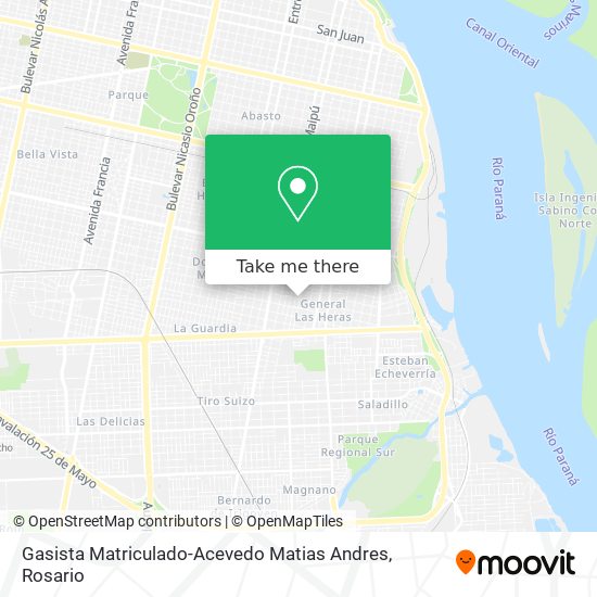 Gasista Matriculado-Acevedo Matias Andres map