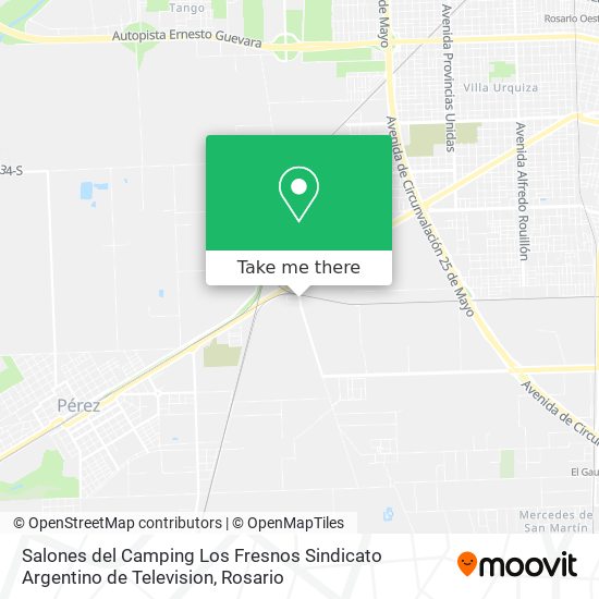 Mapa de Salones del Camping Los Fresnos Sindicato Argentino de Television