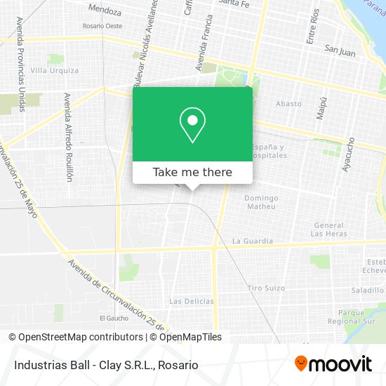 Mapa de Industrias Ball - Clay S.R.L.