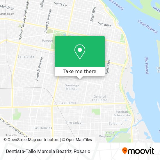 Dentista-Tallo Marcela Beatriz map