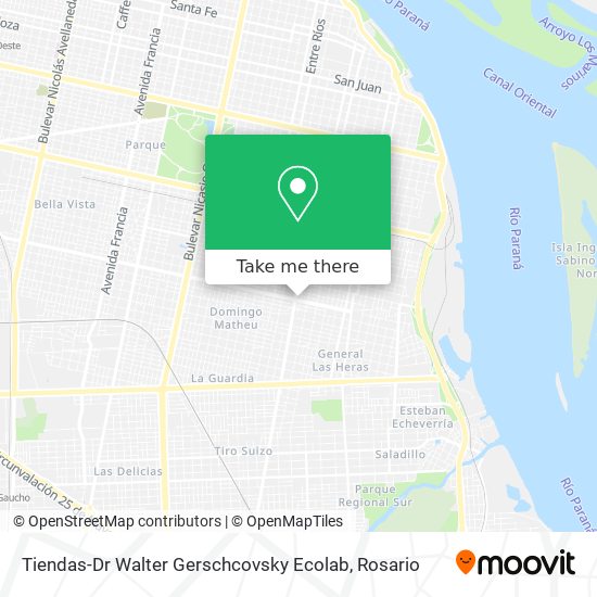 Tiendas-Dr Walter Gerschcovsky Ecolab map