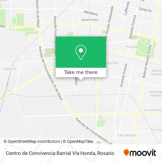 Centro de Convivencia Barrial Vía Honda map
