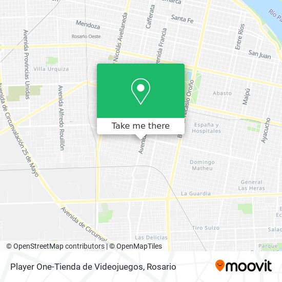 Player One-Tienda de Videojuegos map