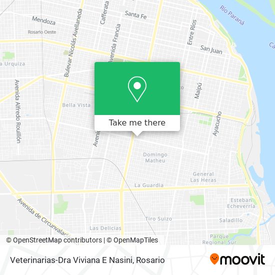 Mapa de Veterinarias-Dra Viviana E Nasini