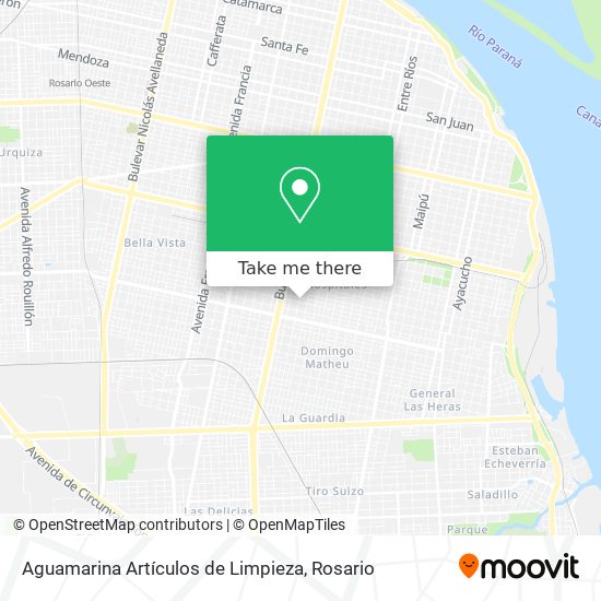 Aguamarina Artículos de Limpieza map