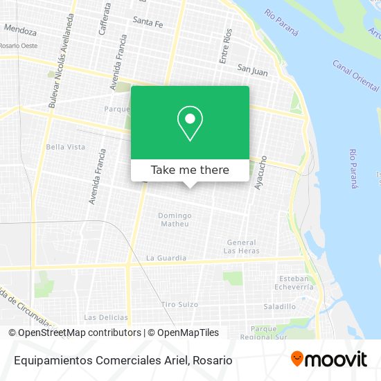 Equipamientos Comerciales Ariel map