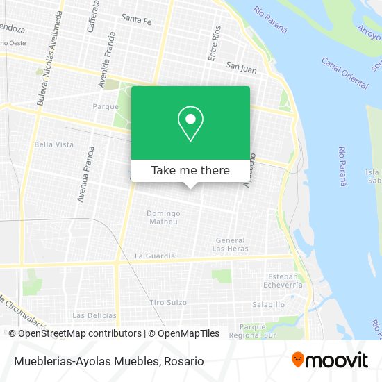 Mueblerias-Ayolas Muebles map