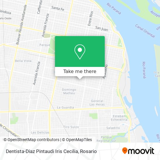 Dentista-Diaz Pintaudi Iris Cecilia map
